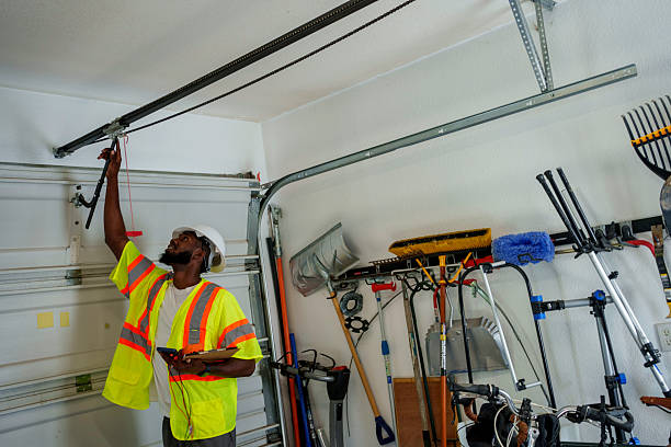 Professional Garage Door Panel Replacement technician working in Walthall County County, MS